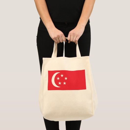 Singapore vlag tote bag (Voorkant (product))