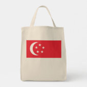 Singapore vlag tote bag (Achterkant)