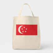 Singapore vlag tote bag (Voorkant)