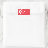 Singapore-vlag Vierkante Sticker (Tas)