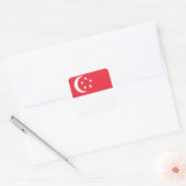 Singapore-vlag Vierkante Sticker (Envelop)