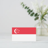 Singapore vlag visitekaartje (Staand voorkant)