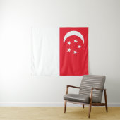 Singapore vlag wandkleed (In Situ (horizontaal))