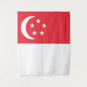 Singapore vlag wandkleed (Voorkant)