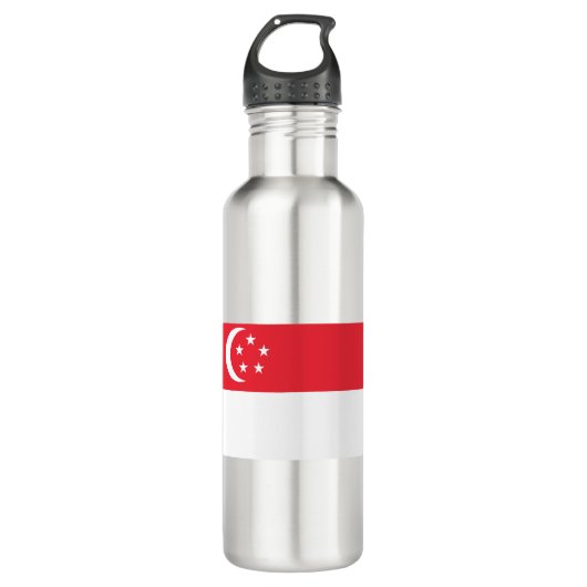 Singapore-vlag Waterfles (Voorkant)