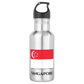 Singapore-vlag Waterfles (Voorkant)
