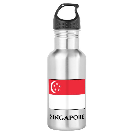 Singapore-vlag Waterfles (Voorkant)