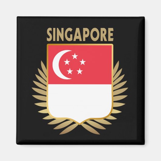 Singapore-vlaggenschip Magneet (Voorkant)