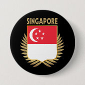 Singapore-vlaggenschip Ronde Button 7,6 Cm (Voorkant)