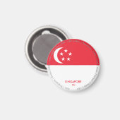 Singapore Vlagmagneet Magneet (Voorkant / Achterkant)