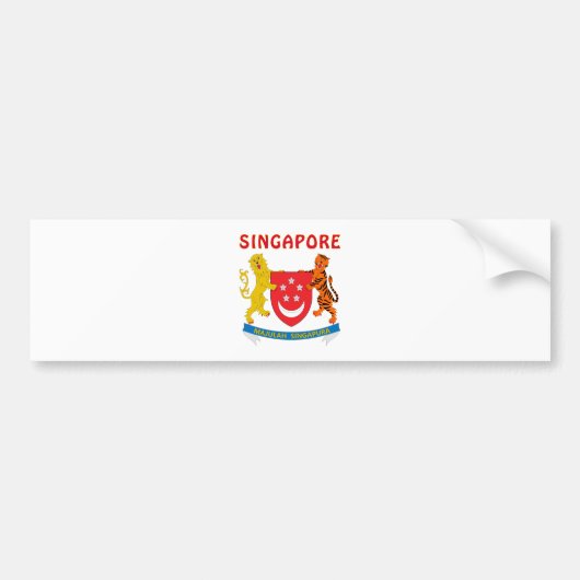 SINGAPORE-wapenstilstand Bumpersticker (Voorkant)