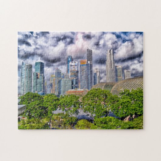 Singapore Wolkenkrabbers . Legpuzzel (Horizontaal)