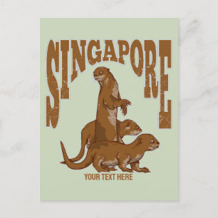 Singapore Zee otters Briefkaart