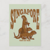 Singapore Zee otters Briefkaart (Voorkant)