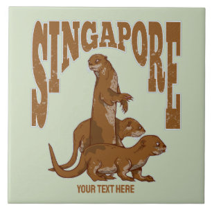 Singapore Zee otters Tegeltje