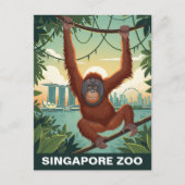 Singapore Zoo Reizen Briefkaart (Voorkant)