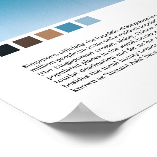 Singapore - Zuidoost-Azië Poster (Hoek)