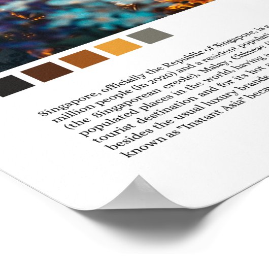 Singapore - Zuidoost-Azië Poster (Hoek)