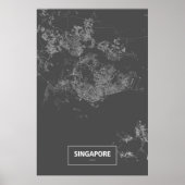 Singapore (zwart wit) poster (Voorkant)