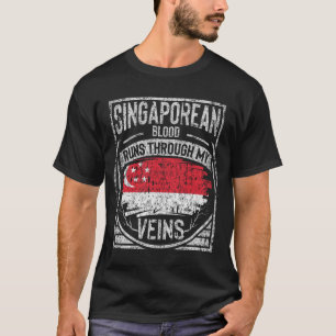 Singaporees bloed loopt door mijn zegen t-shirt