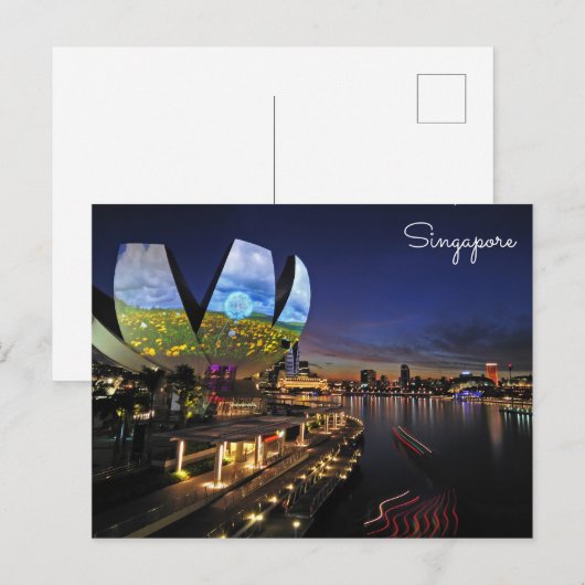 Singaporereisbriefkaart - Kunst Wetenschapsmuseum Briefkaart (Voorkant / Achterkant)
