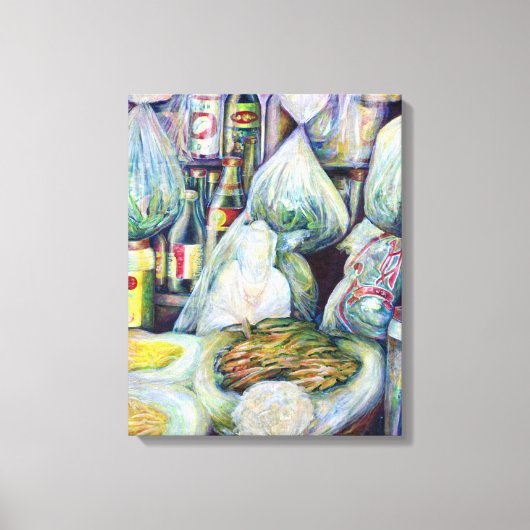 Singapore's zonnegedroogde aroma's canvas afdruk (Voorkant)