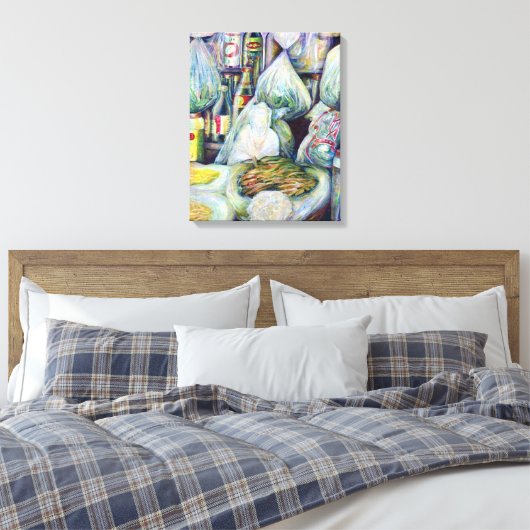 Singapore's zonnegedroogde aroma's canvas afdruk (Insitu (Slaapkamer))