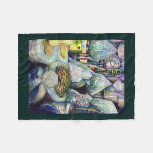 Singapore's zonnegedroogde aroma's fleece deken (Voorkant (Horizontaal))