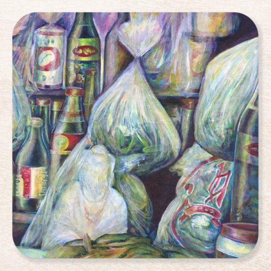 Singapore's zonnegedroogde aroma's kartonnen onderzetters (Voorkant)