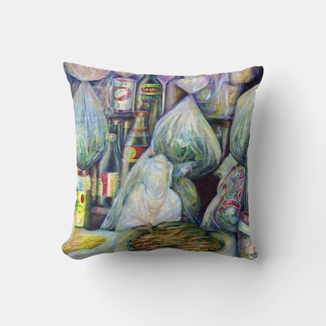 Singapore's zonnegedroogde aroma's kussen (Voorkant)