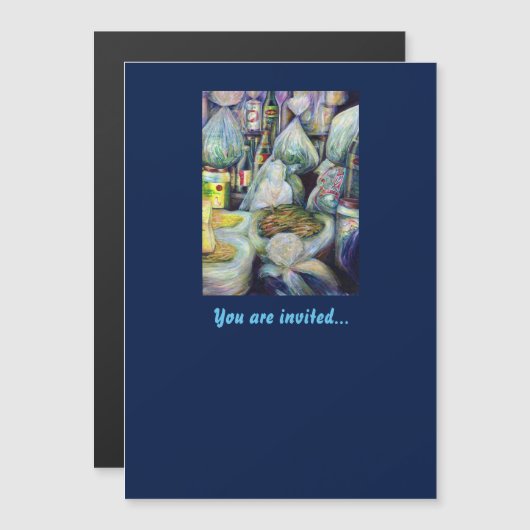 Singapore's zonnegedroogde aroma's magnetische uitnodiging (Voorkant / Achterkant)