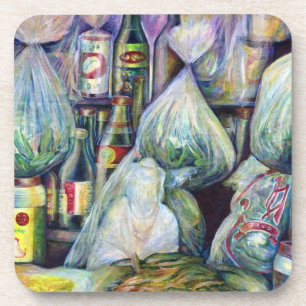 Singapore's zonnegedroogde aroma's onderzetter