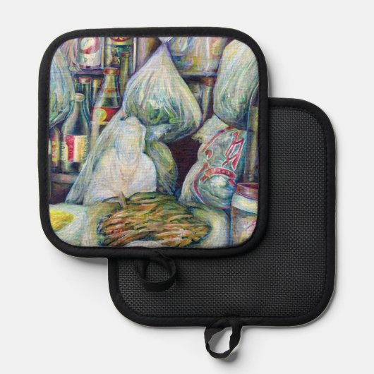 Singapore's zonnegedroogde aroma's pannenlap (Voorkant / Achterkant)