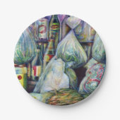 Singapore's zonnegedroogde aroma's papieren bordje (Voorkant)