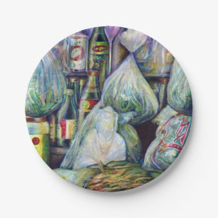 Singapore's zonnegedroogde aroma's papieren bordje