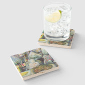 Singapore's zonnegedroogde aroma's stenen onderzetter (Zijkant)