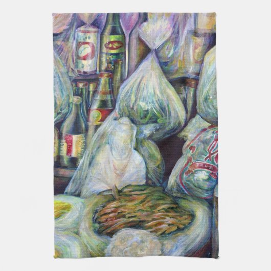 Singapore's zonnegedroogde aroma's theedoek (Verticaal)