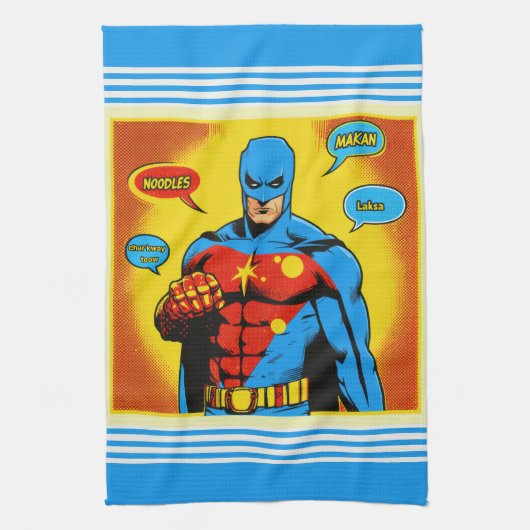Singaporese Makan Man Keukenhanddoek (Verticaal)