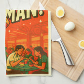 Singaporese Makan Man Keukenhanddoek (Quarter Fold)
