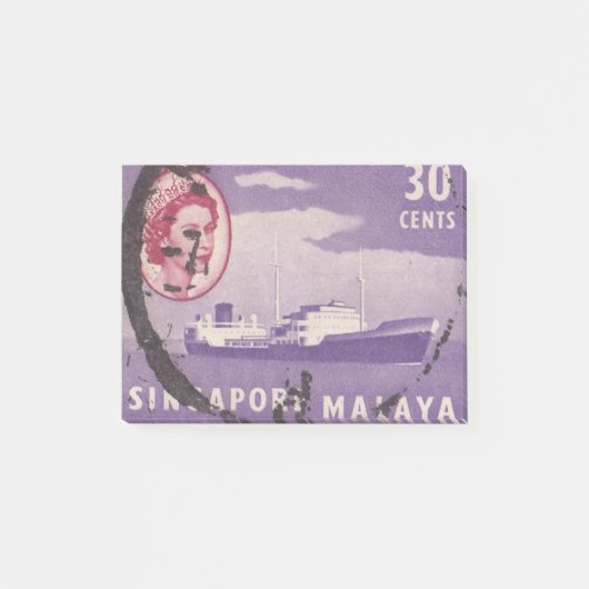 Singaporese poststempel met schip post-it® notes (Voorkant)