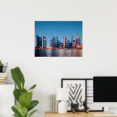 Singaporese skyline poster (Thuiskantoor)