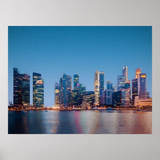 Singaporese skyline poster (Voorkant)