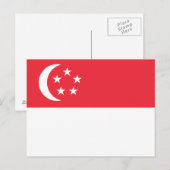 Singaporese vlag briefkaart (Voorkant / Achterkant)