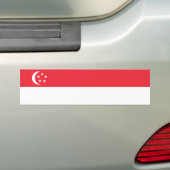 Singaporese vlag bumpersticker (Op auto)