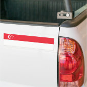 Singaporese vlag bumpersticker (Op Truck)