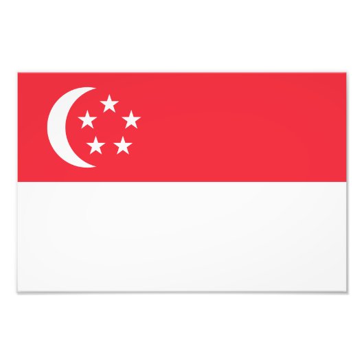 Singaporese vlag foto afdruk (Voorkant)