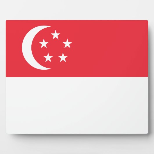 Singaporese vlag fotoplaat (Voorkant)