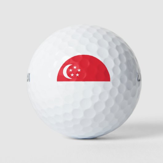 Singaporese vlag golfballen (Voorkant)