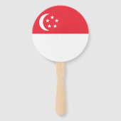 Singaporese vlag handwaaier (Achterkant)