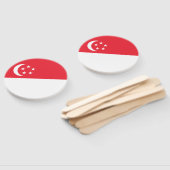 Singaporese vlag handwaaier (Niet-gemonteerd)